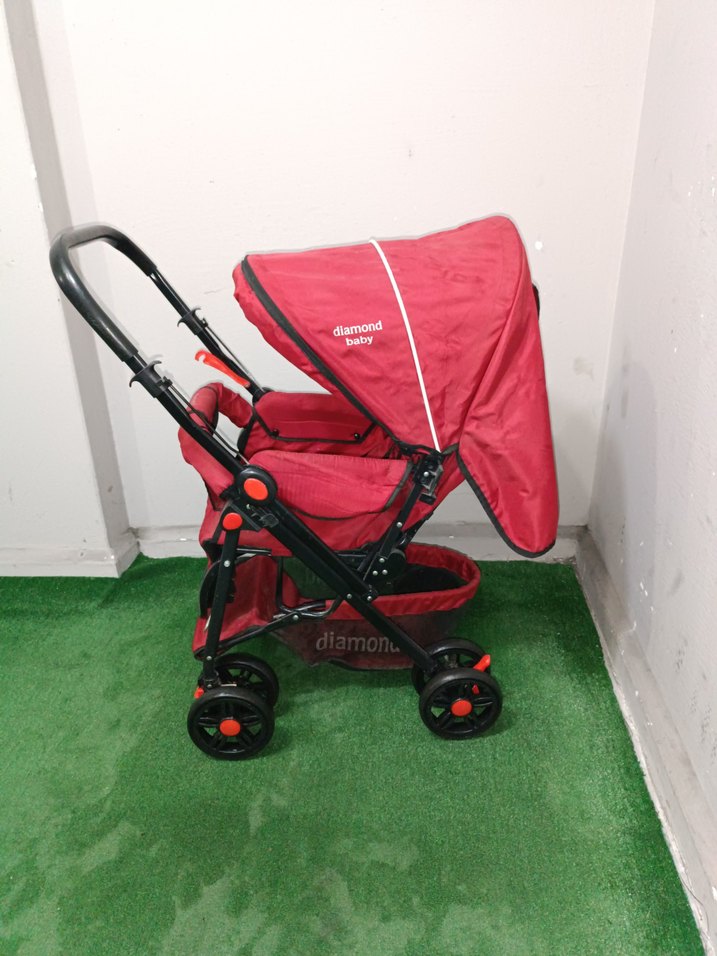 Kırmızı Diamonu Bebek Arabası Temiz Sağlamdır Kargo Var - Görsel 3