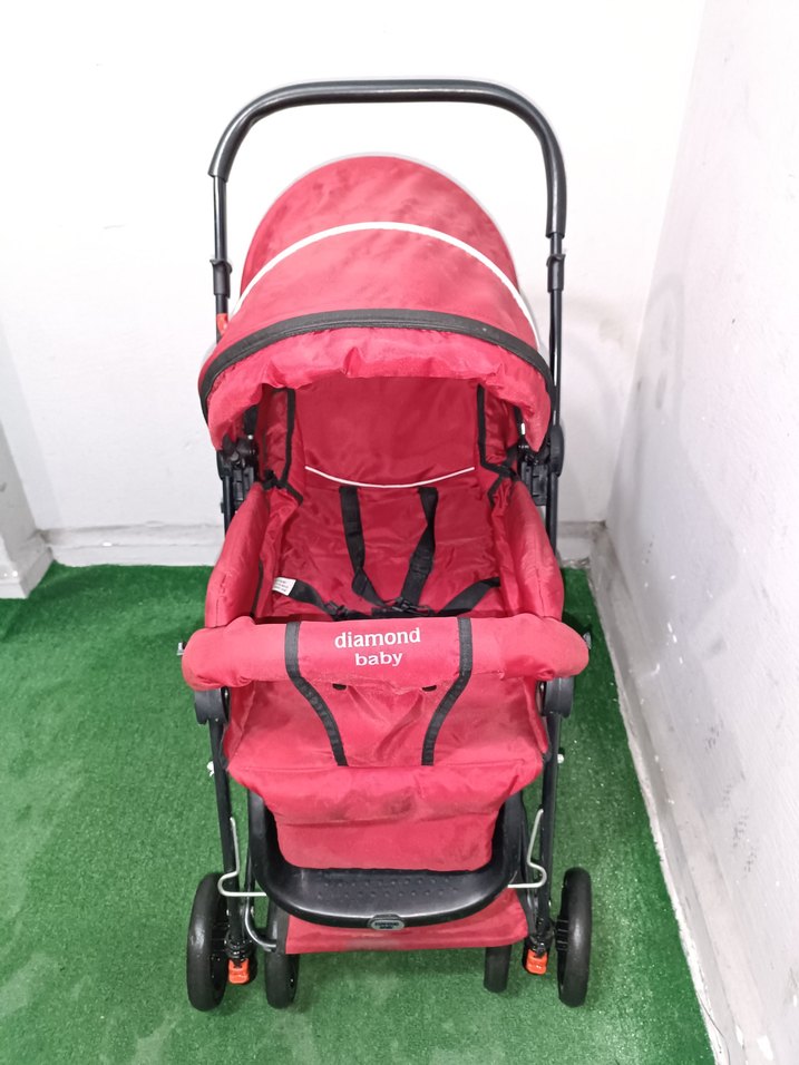 Kırmızı Diamonu Bebek Arabası Temiz Sağlamdır Kargo Var - Görsel 4