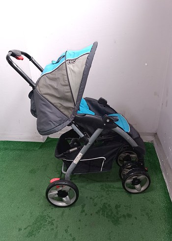 Mavi ve Gri Bebek Arabası Temiz Sağlamdır Kargo Var - Görsel 4