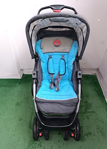 Mavi ve Gri Bebek Arabası Temiz Sağlamdır Kargo Var - Görsel 2