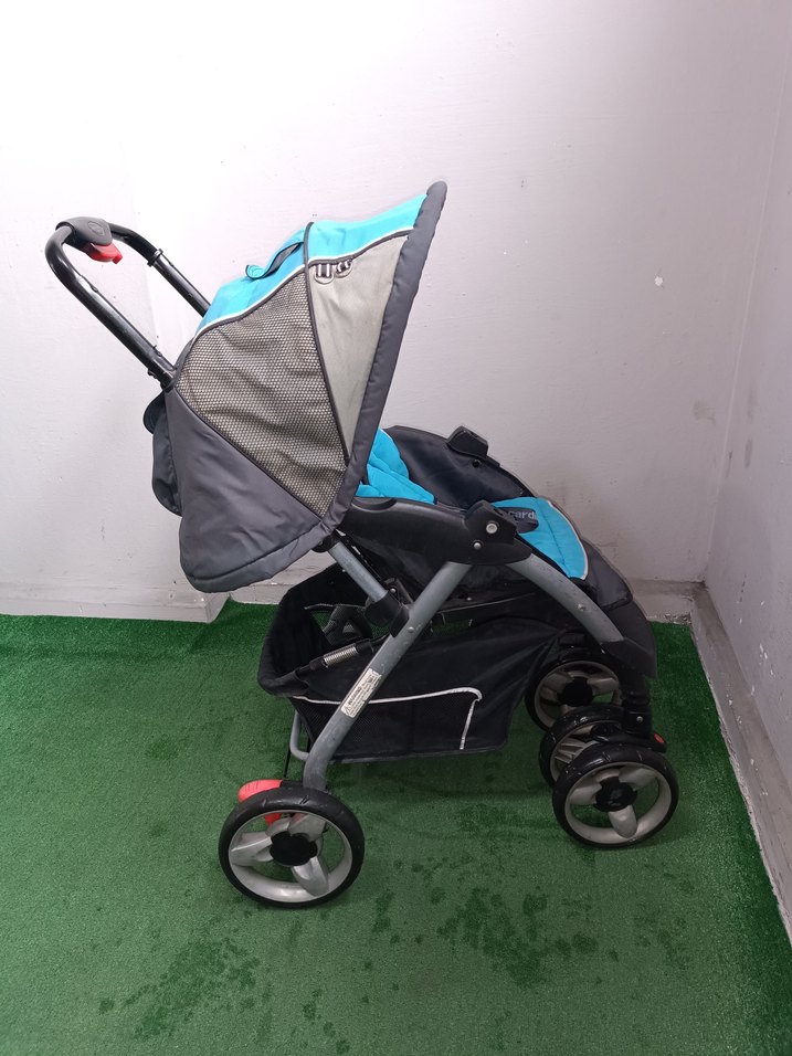 Mavi ve Gri Bebek Arabası Temiz Sağlamdır Kargo Var - Görsel 4