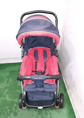 Kırmızı Bebek Arabası Katlanabilir Temiz Sağlamdır Kargo Var - Görsel 2