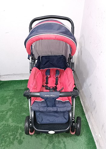 Kırmızı Bebek Arabası Katlanabilir Temiz Sağlamdır Kargo Var - Görsel 3