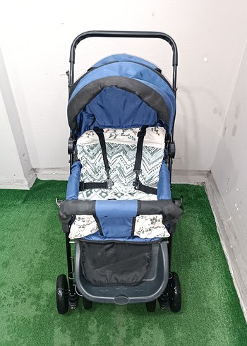 Koyu Mavi Bebek Arabası Temiz Sağlamdır Kargo Var - Görsel 2