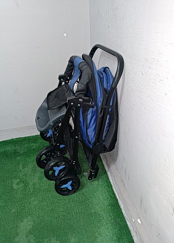 Koyu Mavi Bebek Arabası Temiz Sağlamdır Kargo Var - Görsel 5