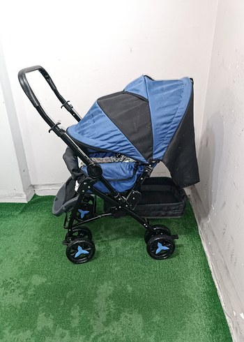 Koyu Mavi Bebek Arabası Temiz Sağlamdır Kargo Var - Görsel 4