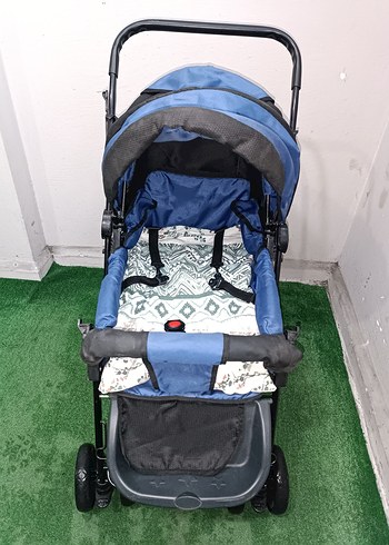 Koyu Mavi Bebek Arabası Temiz Sağlamdır Kargo Var - Görsel 3