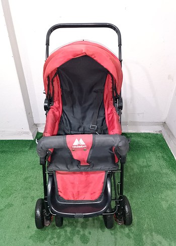 Koyu Kırmızı Bebek Arabası Temiz Sağlamdır Kargo Var - Görsel 2