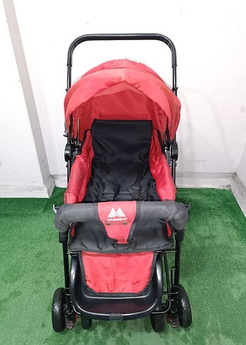 Koyu Kırmızı Bebek Arabası Temiz Sağlamdır Kargo Var - Görsel 3
