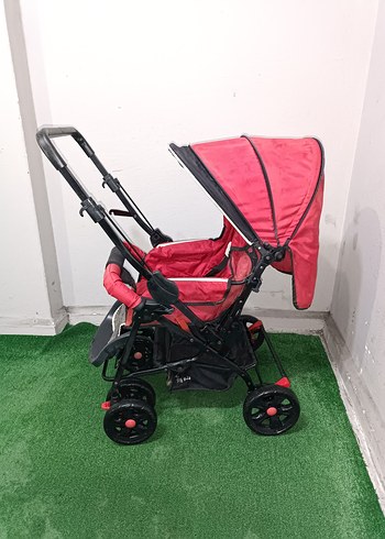 Kırmızı Renkli Bebek Arabası Temiz Sağlamdır Kargo Var - Görsel 4