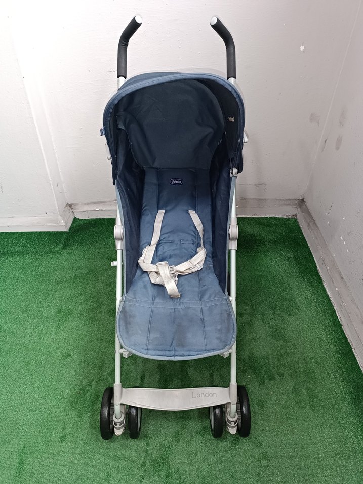 Mavi ve Gri Bebek Arabası Temiz Sağlamdır Kargo Var - Görsel 3