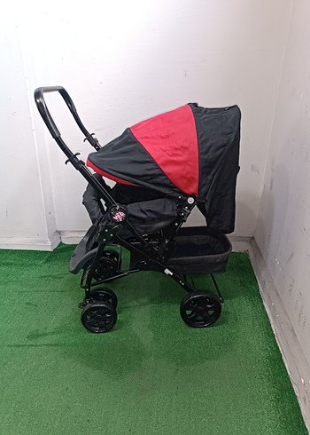 Kırmızı Bebek Arabası Temiz Sağlamdır Kargo Var - Görsel 4