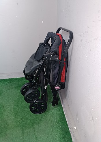 Kırmızı Bebek Arabası Temiz Sağlamdır Kargo Var - Görsel 5