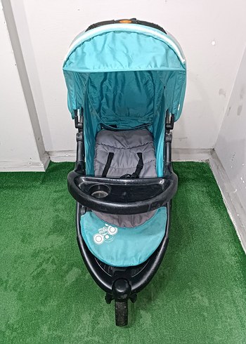 Koyu Turkuaz Bebek Arabası Temiz Sağlamdır Kargo Var - Görsel 3