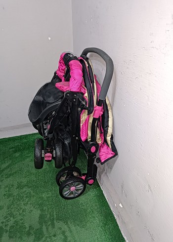 Koyu Pembe Bebek Arabası Temiz Sağlamdır Kargo Var - Görsel 6