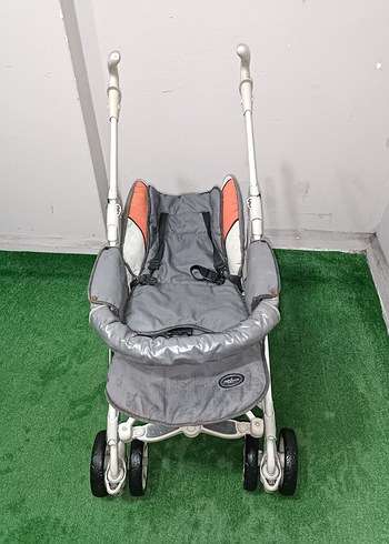 Gri Bebek Arabası Katlanabilir Model Temiz Sağlamdır Kargo Var - Görsel 3