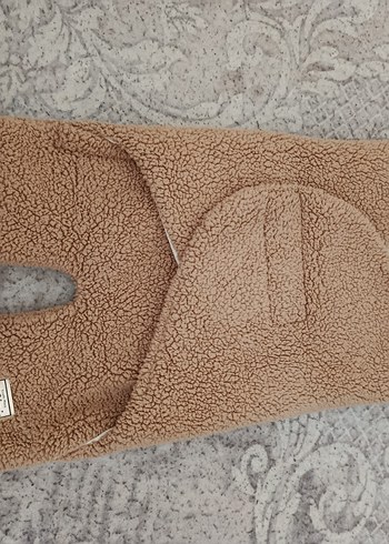 Kahverengi Bebek Battaniyesi Kapüşonlu - Görsel 2