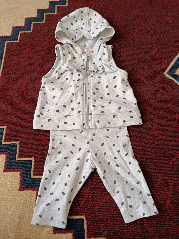Gri Puantiyeli kız çocuk takımı - Görsel 2
