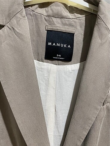 m Beden Blazer ceket Vizon renk