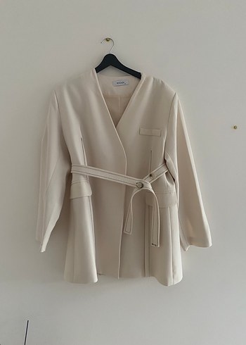 Hooops bej kemerli blazer - Görsel 2