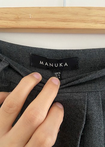 Manuka Gri pileli etek - Görsel 3