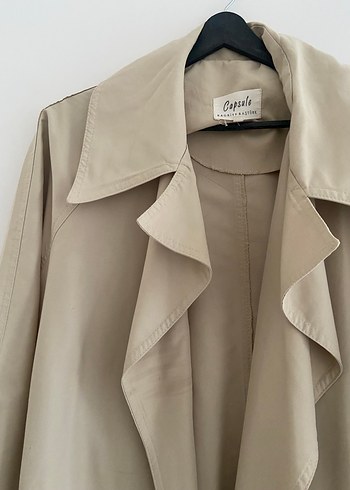 Kadriye Baştürk bej Trençkot - Görsel 4
