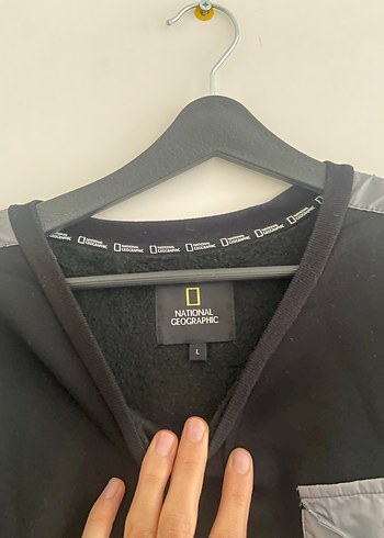 Erkek Siyah Cepli Uzun Kollu Sweatshirt - Görsel 3