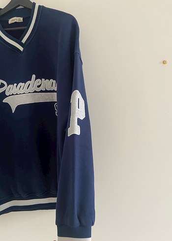 Kadın Lacivert Baskılı Sweatshirt - Görsel 4