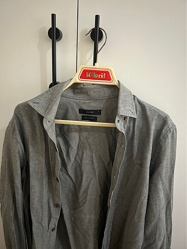 Avva S beden erkek gömlek gri - Görsel 7