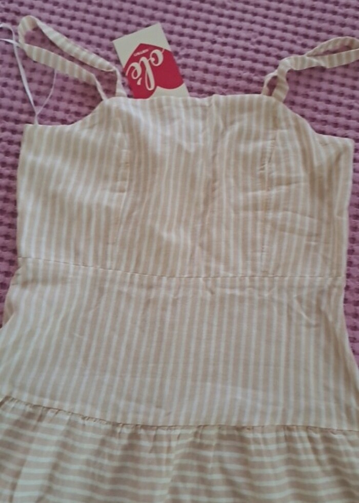 Keten elbise - Görsel 2