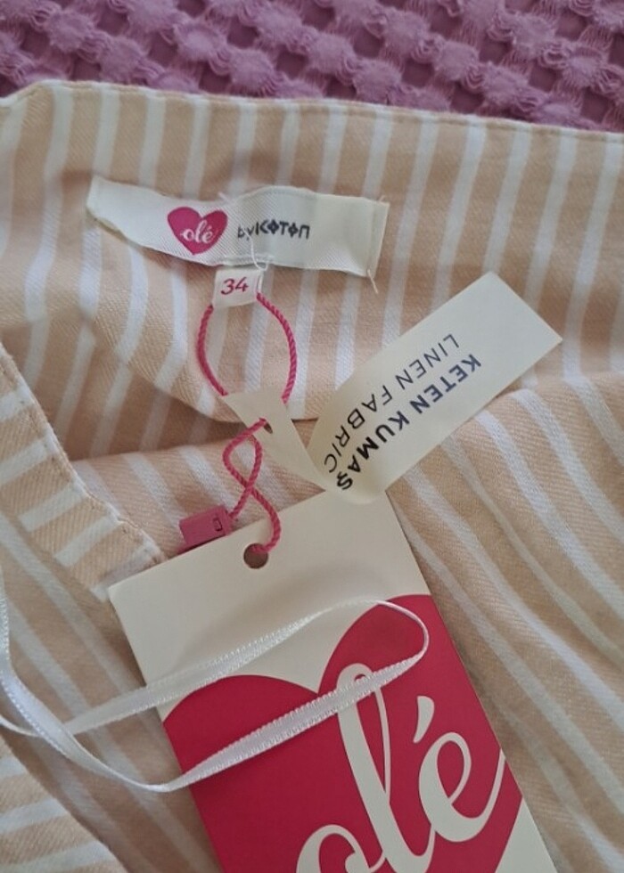 Keten elbise - Görsel 3