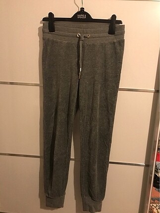 H&M gri kadife eşofman altı