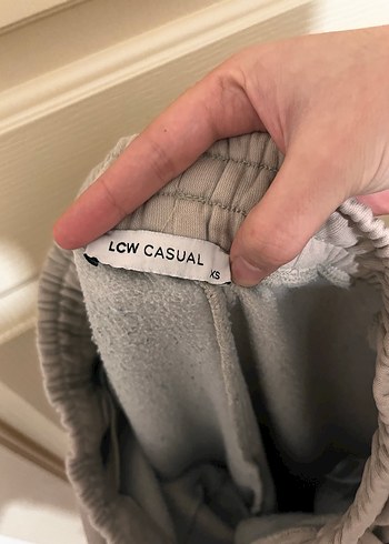 Bej Bol Kesim Kemerli Kadın Eşofman Altı - Görsel 3