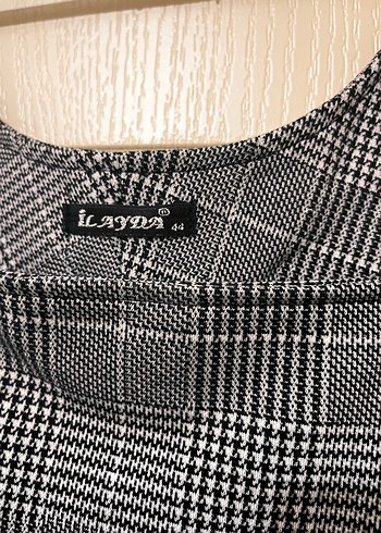 Kadın Gri Kareli Askılı Midi Tulum - Görsel 4