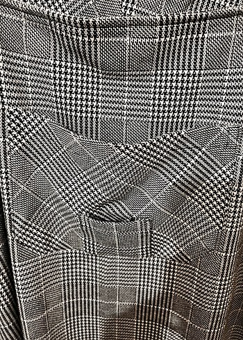 Kadın Gri Kareli Askılı Midi Tulum - Görsel 2