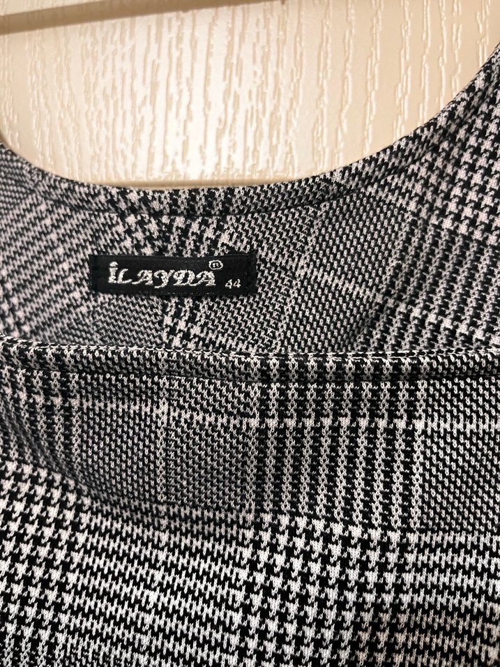 Kadın Gri Kareli Askılı Midi Tulum - Görsel 4