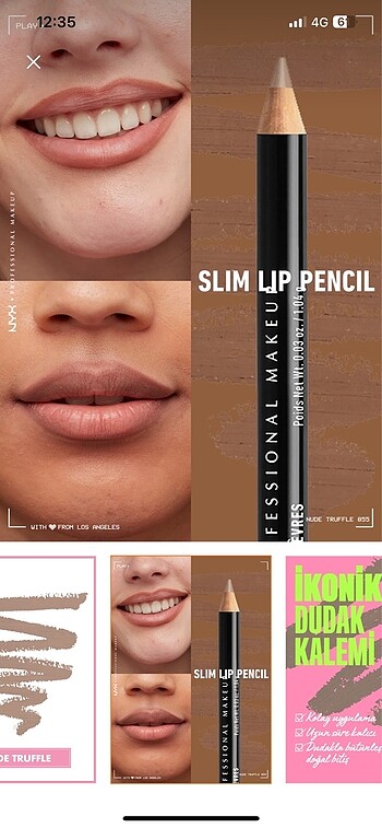 Beden Renk Nyx nude truffle dudak kalemi