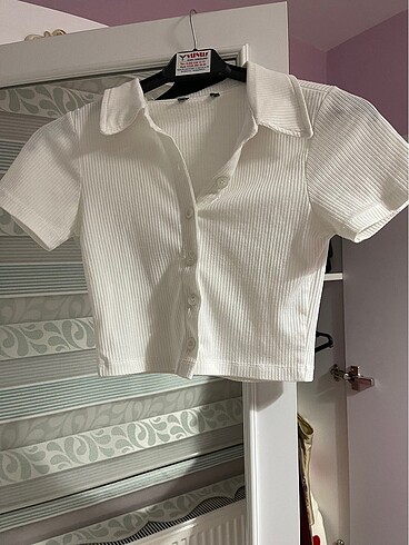 Zara beyaz crop top