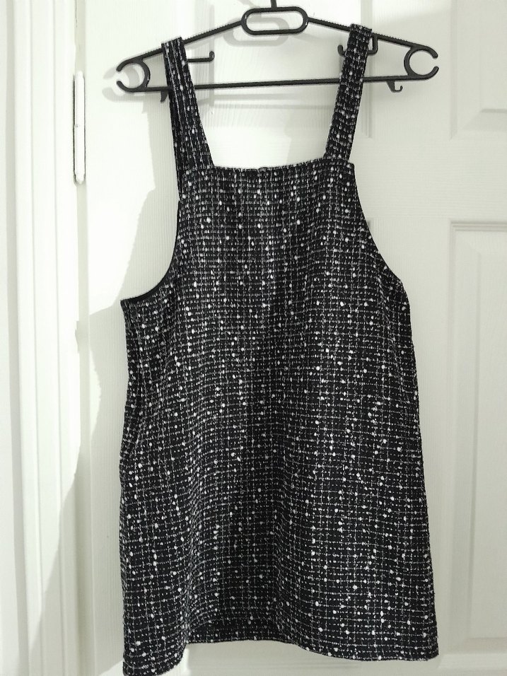 Kadın Siyah Mini Salopet Elbise - Görsel 2