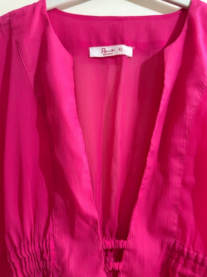 Pembe Bohem Salaş Uzun Kadın pareo - Görsel 2