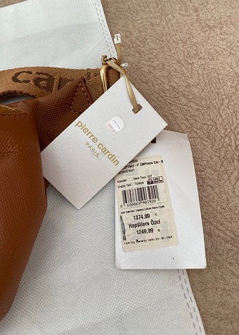 Beden kahverengi Renk Pierre Cardin Kahverengi Deri Bel Çantası