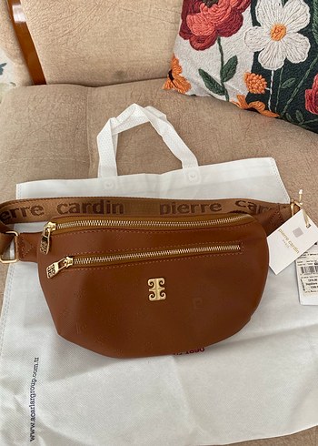 Pierre Cardin Kahverengi Deri Bel Çantası