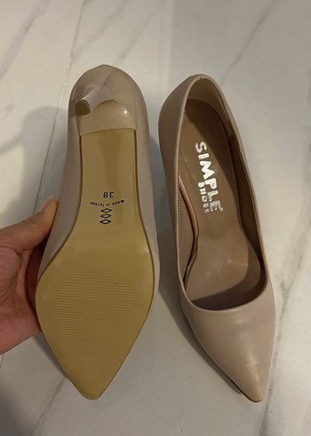 Diğer Bej Minimalist Stiletto Topuklu Kadın Ayakkabı