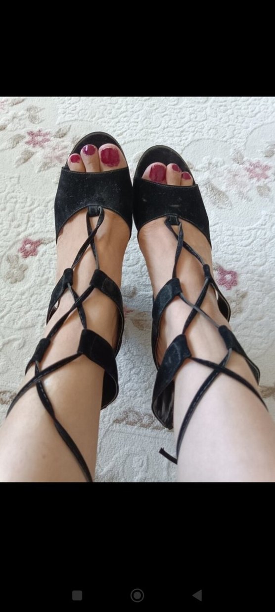 Siyah Süet Bağcıklı,almak isteyen msj atsin, son fyatr,alici var - Görsel 4