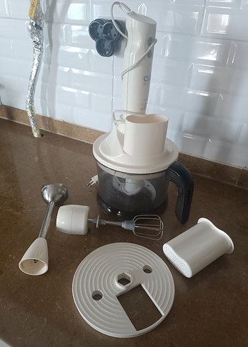 Beyaz ve Gri Çok Fonksiyonlu Blender Seti - Görsel 11