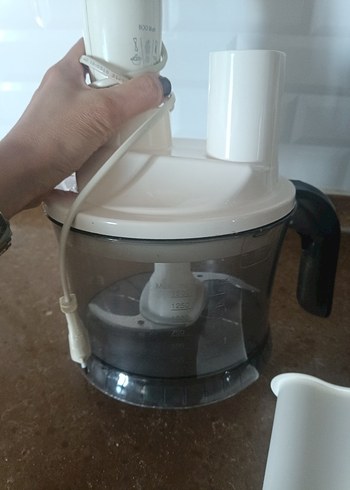 Beyaz ve Gri Çok Fonksiyonlu Blender Seti - Görsel 8