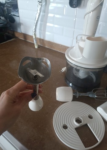 Beyaz ve Gri Çok Fonksiyonlu Blender Seti - Görsel 4