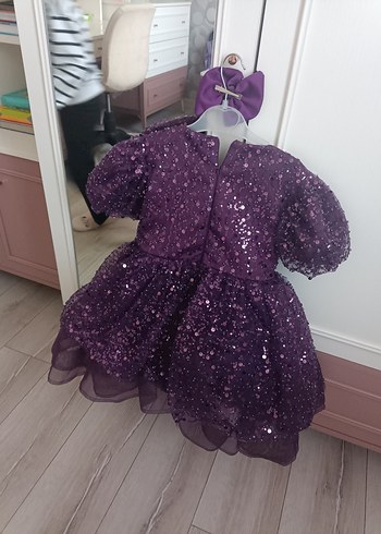 Mor Parlak Gotik Çocuk Elbisesi - Görsel 6