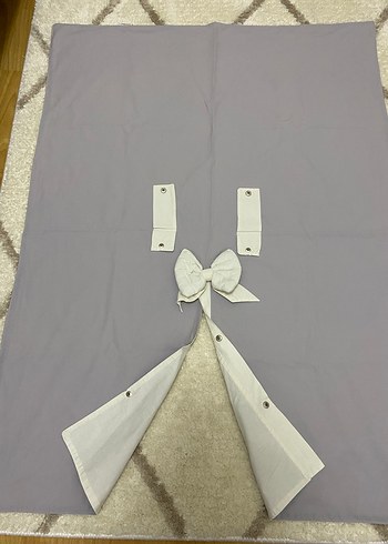 Gri Krem Bebek Puset Örtüsü - Görsel 2