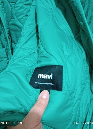 Mavi Jeans Mavi yeşil mont